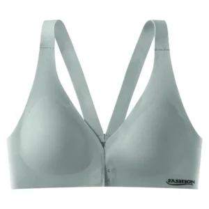 Biustonosz sportowy Plus Size z zapięciem z przodu Brązowy