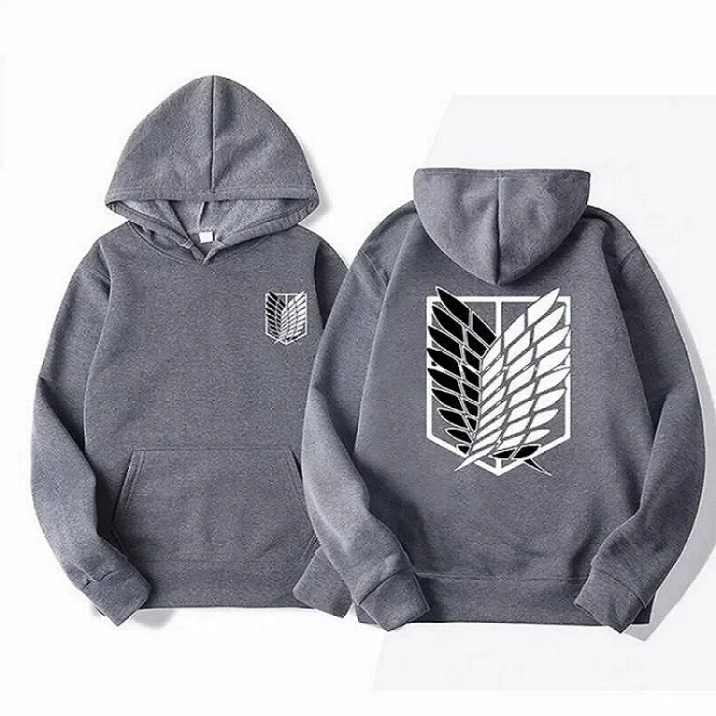 Bluza z kapturem Attack on Titan anime Beżowy