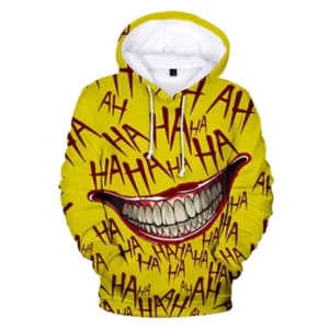 Bluza z kapturem z nadrukiem 3D Joker oversize Lmxqh2024171pk