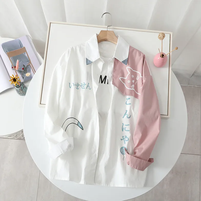 Bluza z kapturem z motywem rekina w stylu japońskim Ciemnoszary