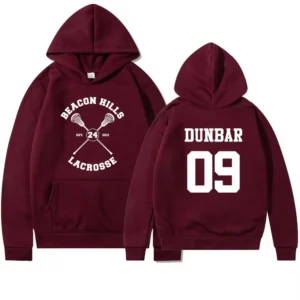 Bluza z kapturem Teen Wolf Beacon Hills Stilinski 24 Bordowy
