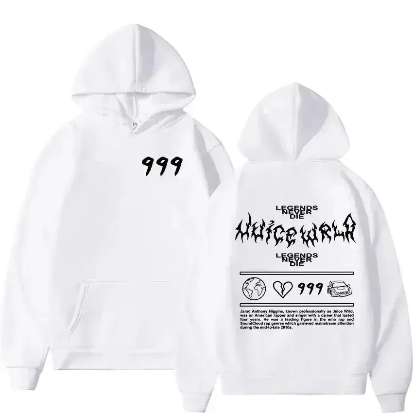 Bluza z kapturem Juice WRLD - męska i damska, hip hop streetwear 7