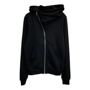 Bluza z kapturem na zamek – lekka, w stylu streetwear Czarny