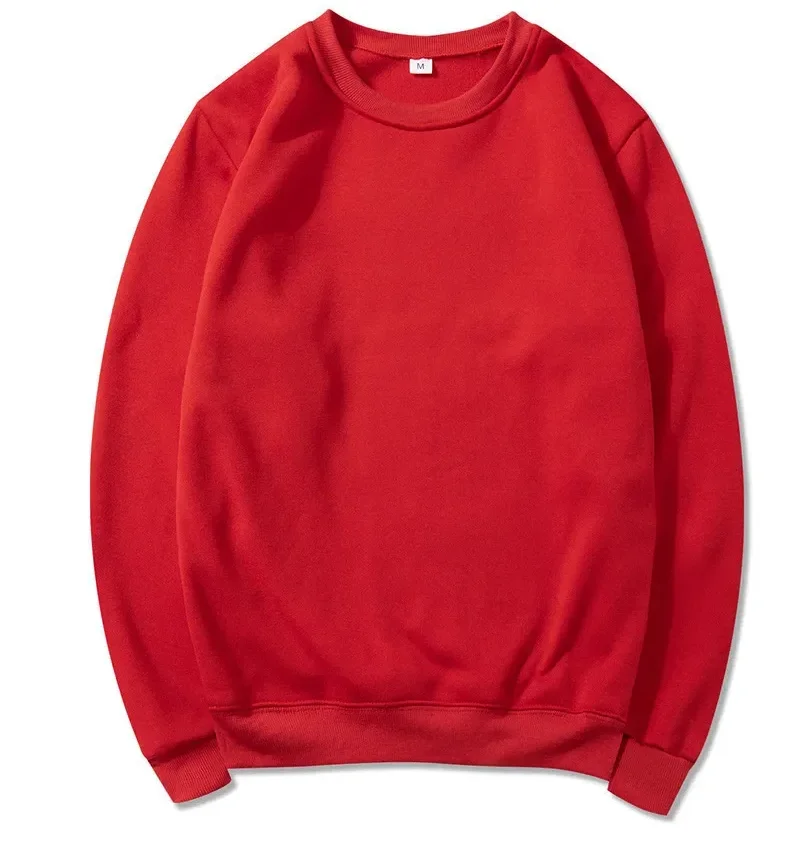 Bluza męska z okrągłym dekoltem w koreańskim stylu Czerwony