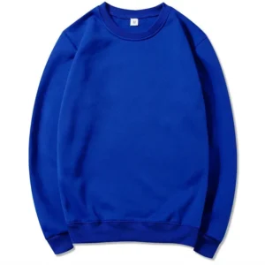 Bluza męska z okrągłym dekoltem w koreańskim stylu Niebieski