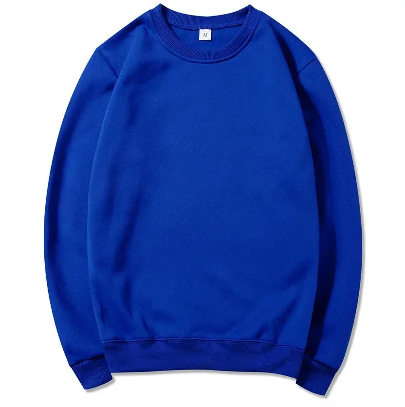 Bluza męska z okrągłym dekoltem w koreańskim stylu Niebieski