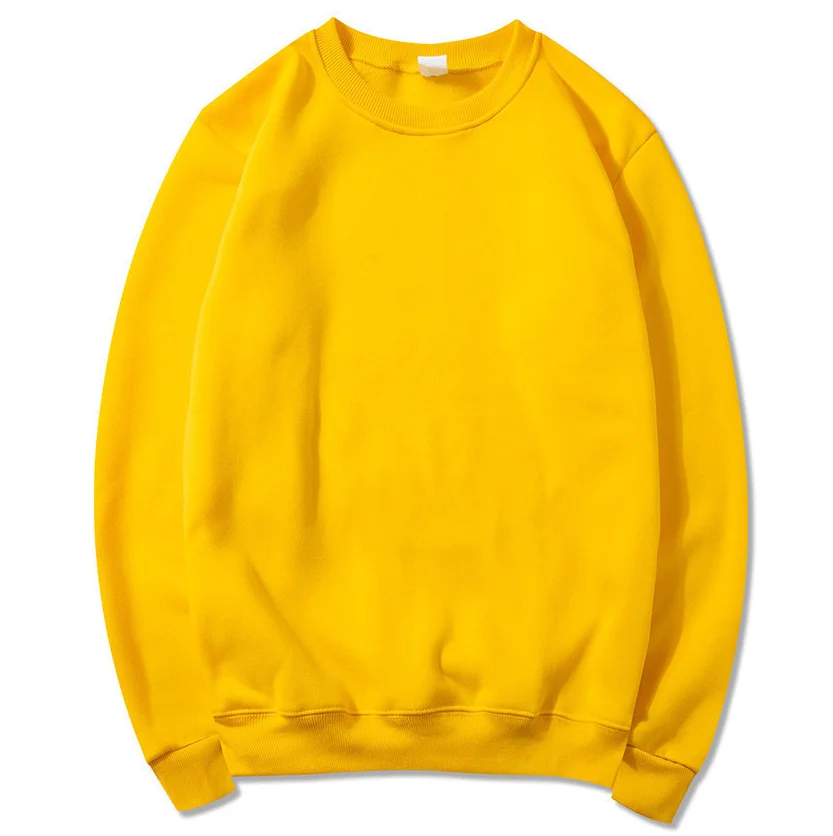 Bluza męska z okrągłym dekoltem w koreańskim stylu żółty
