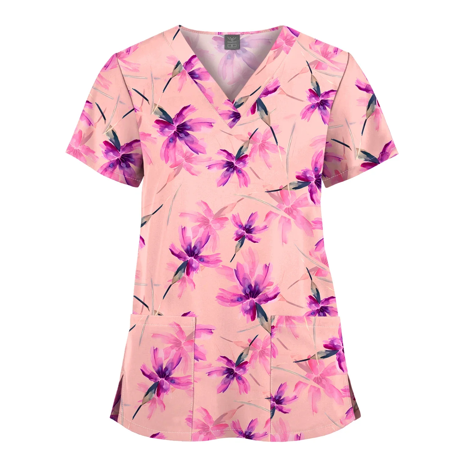Bluza pielęgniarska scrubs damska — kolorowe uniformy medyczne Królewski niebieski