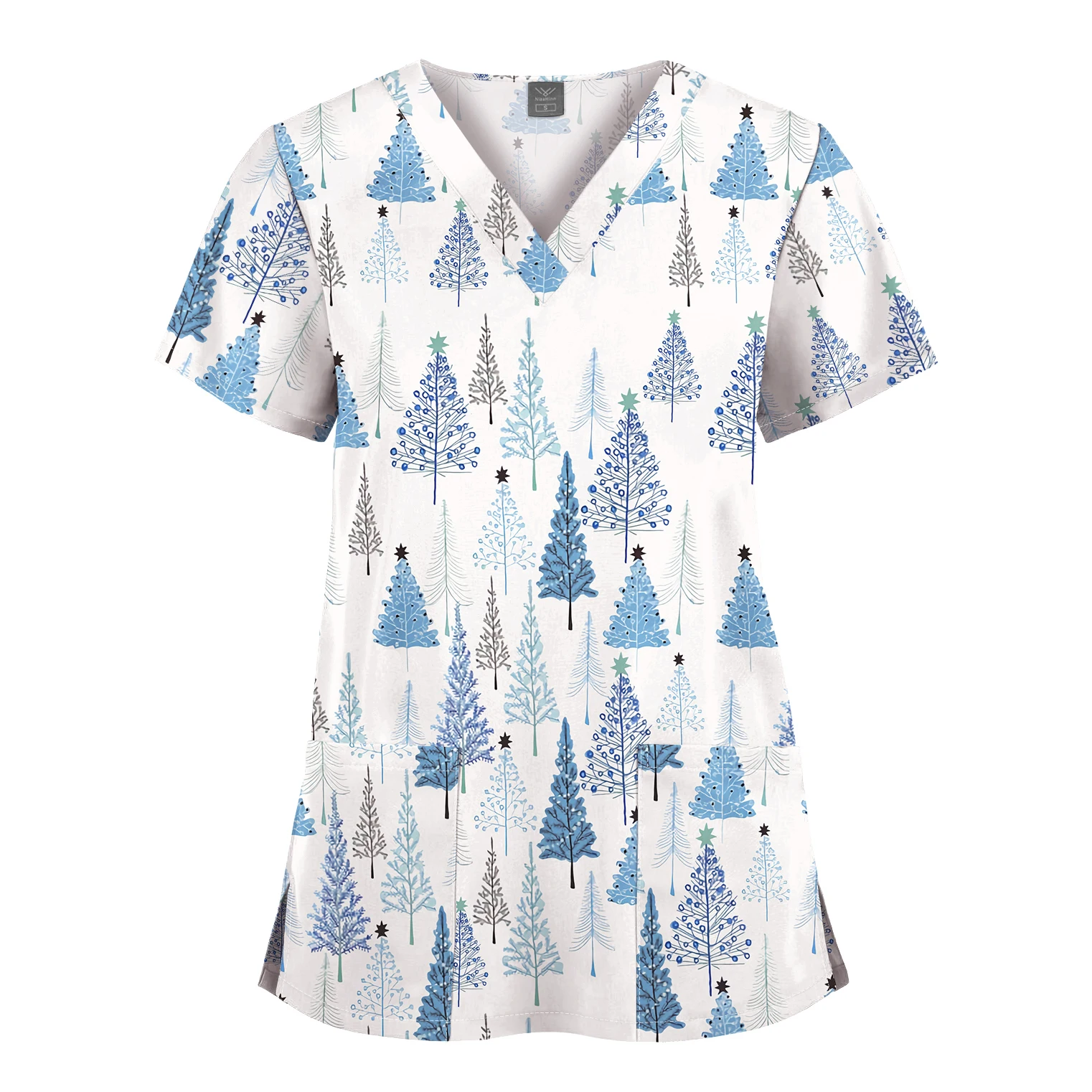 Bluza pielęgniarska scrubs damska — kolorowe uniformy medyczne Mięta