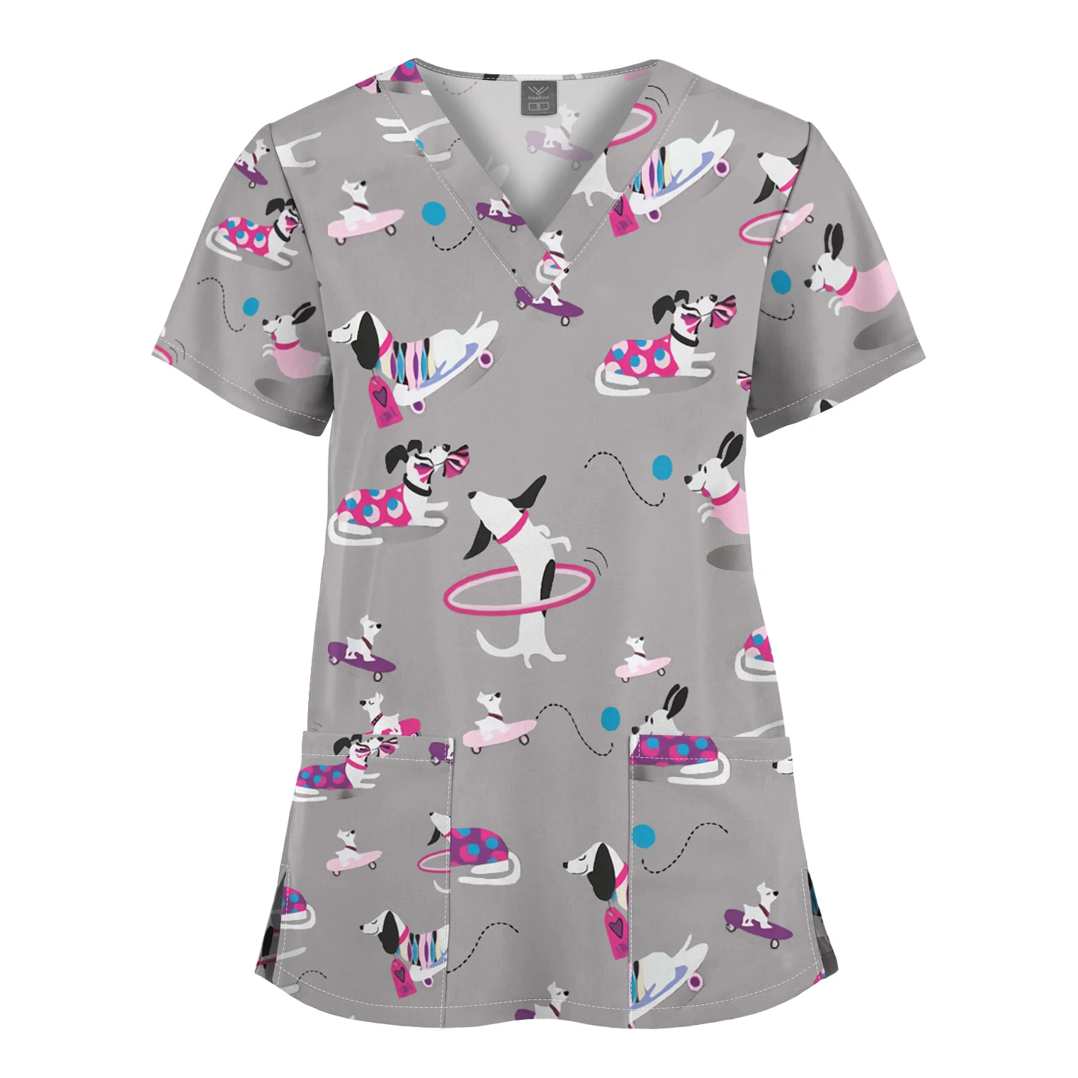 Bluza pielęgniarska scrubs damska — kolorowe uniformy medyczne Turkusowy