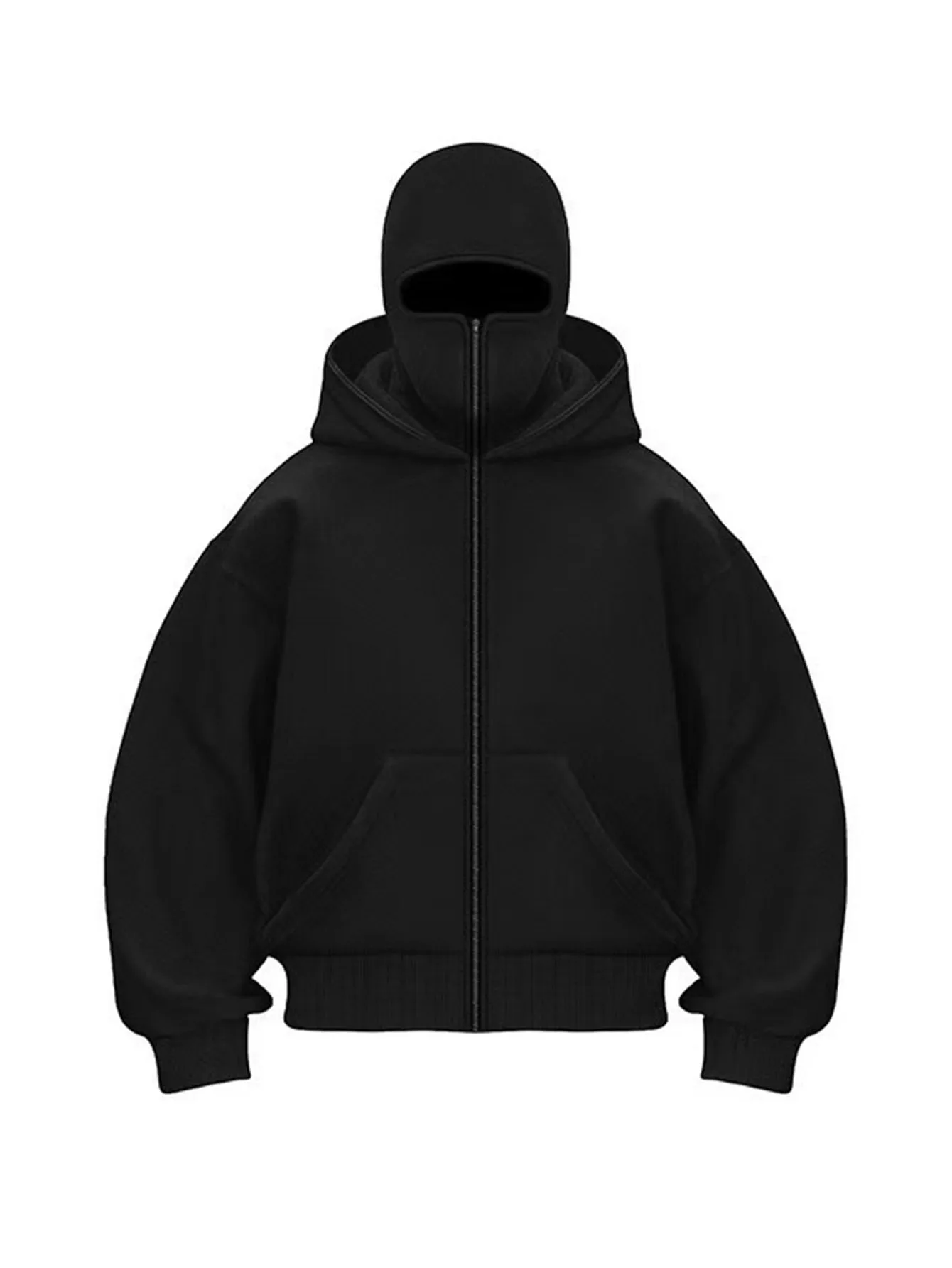 Bluza z podwójnym kapturem i zamkiem, ocieplana, unisex Kolor obrazu