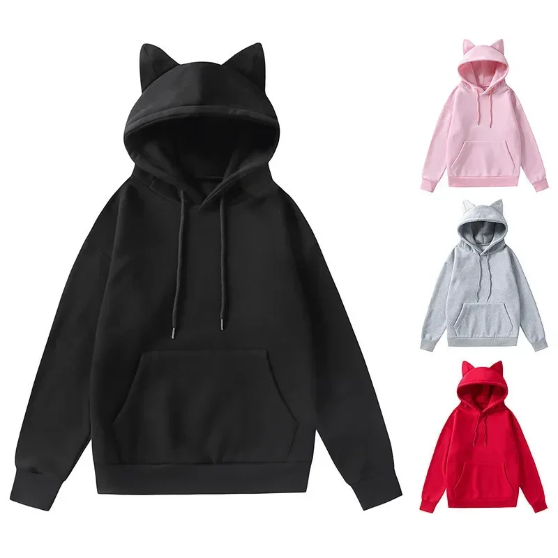 Bluza polarowa oversize z kocimi uszami pieczywo wiosna jesień Owocowa zielona