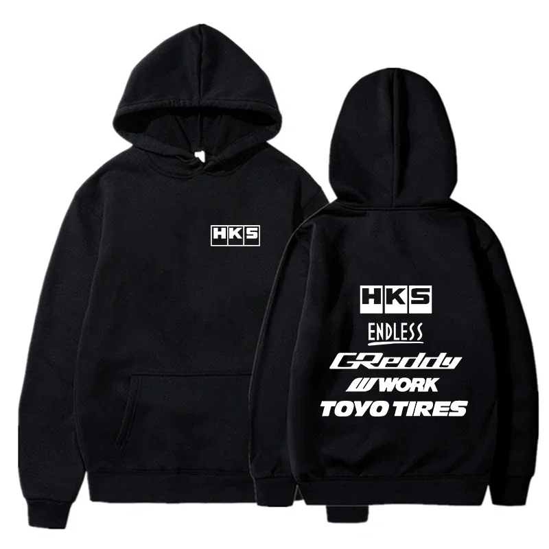 Bluza z kapturem w stylu JDM tuning Czarny