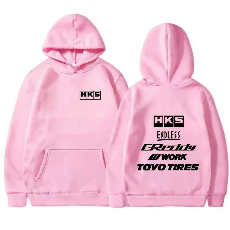 Bluza z kapturem w stylu JDM tuning Różowy