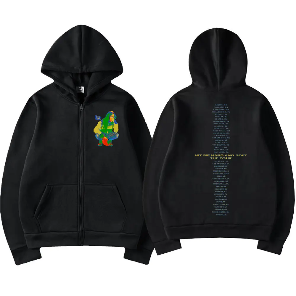 Bluza z kapturem na zamek w stylu hip-hop - unisex 15