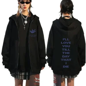 Bluza z kapturem na zamek w stylu hip-hop - unisex 7