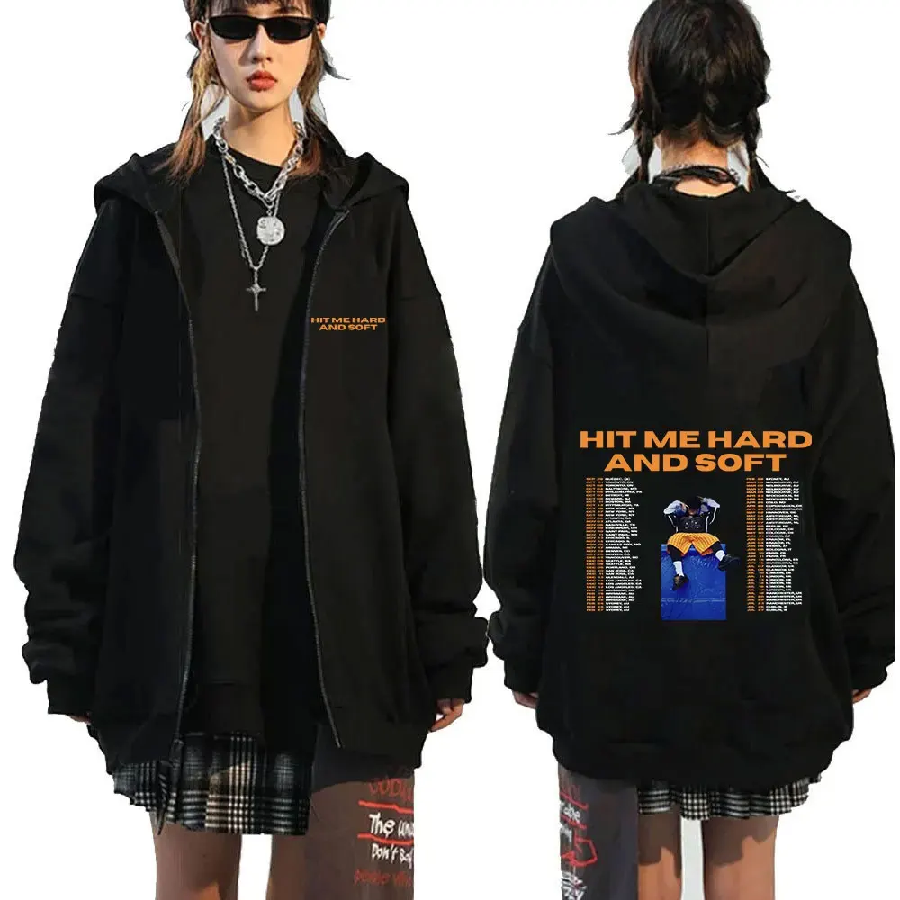 Bluza z kapturem na zamek w stylu hip-hop - unisex 8
