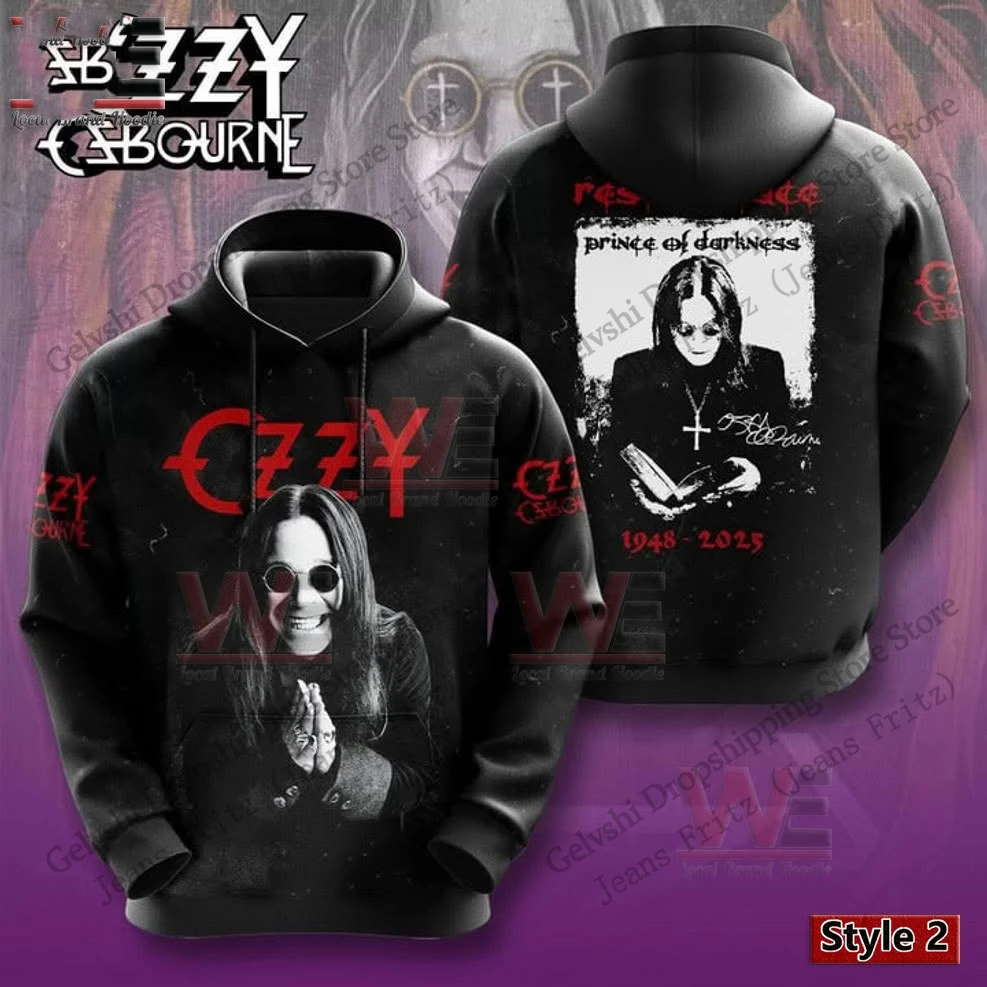 Bluza z kapturem z nadrukiem 3D Ozzy Osbourne - unisex Dhf5j25151ar