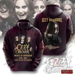 Bluza z kapturem z nadrukiem 3D Ozzy Osbourne - unisex Dhf5j25151av