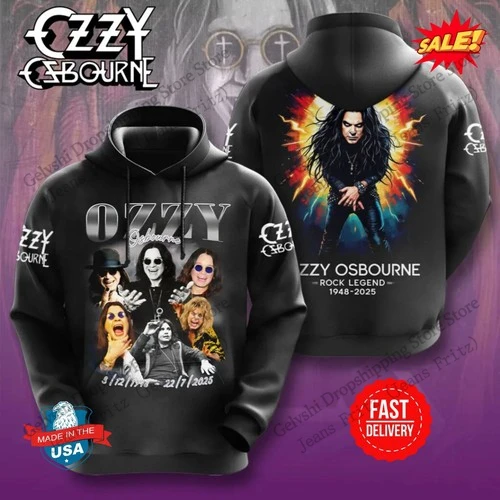 Bluza z kapturem z nadrukiem 3D Ozzy Osbourne - unisex Dhf5j25151ay