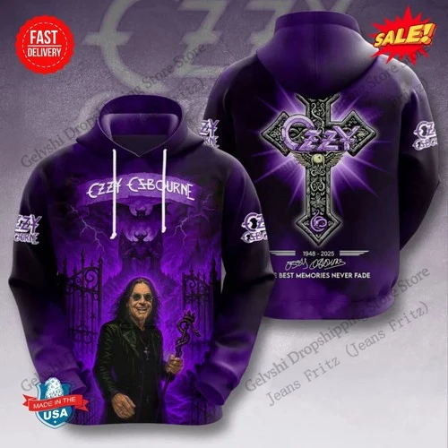 Bluza z kapturem z nadrukiem 3D Ozzy Osbourne - unisex Dhf5j25151az