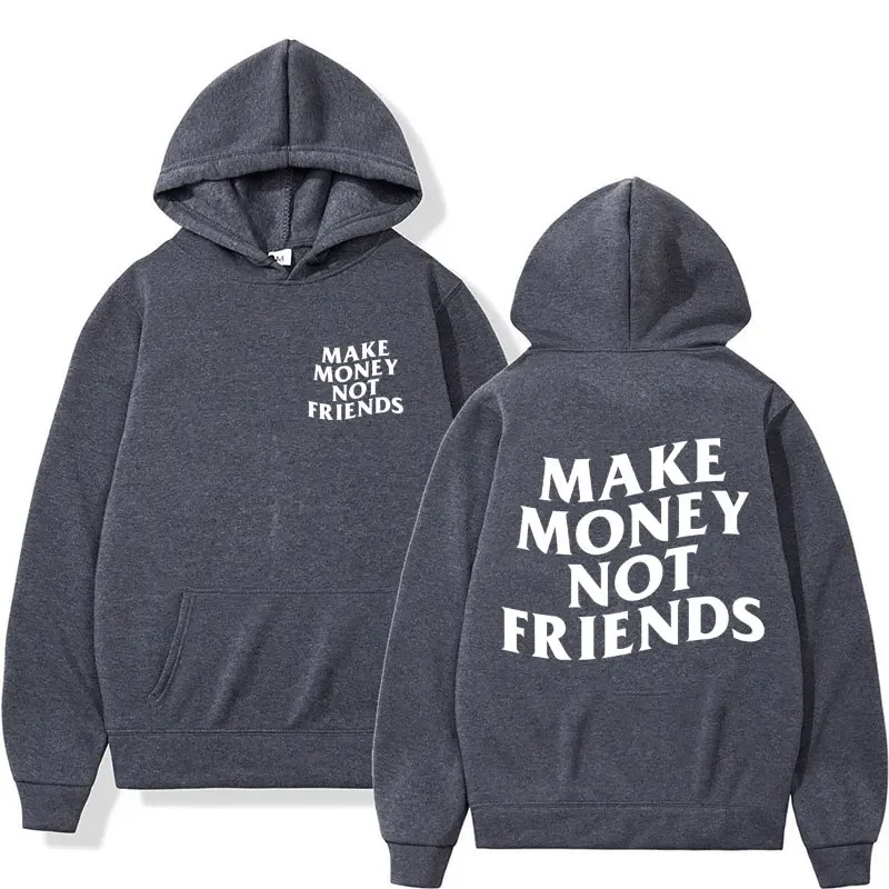 Bluza z kapturem z zabawnym nadrukiem - oversize, unisex Drakgray