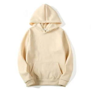 Bluza z kapturem oversize unisex w jednolitym kolorze Khaki