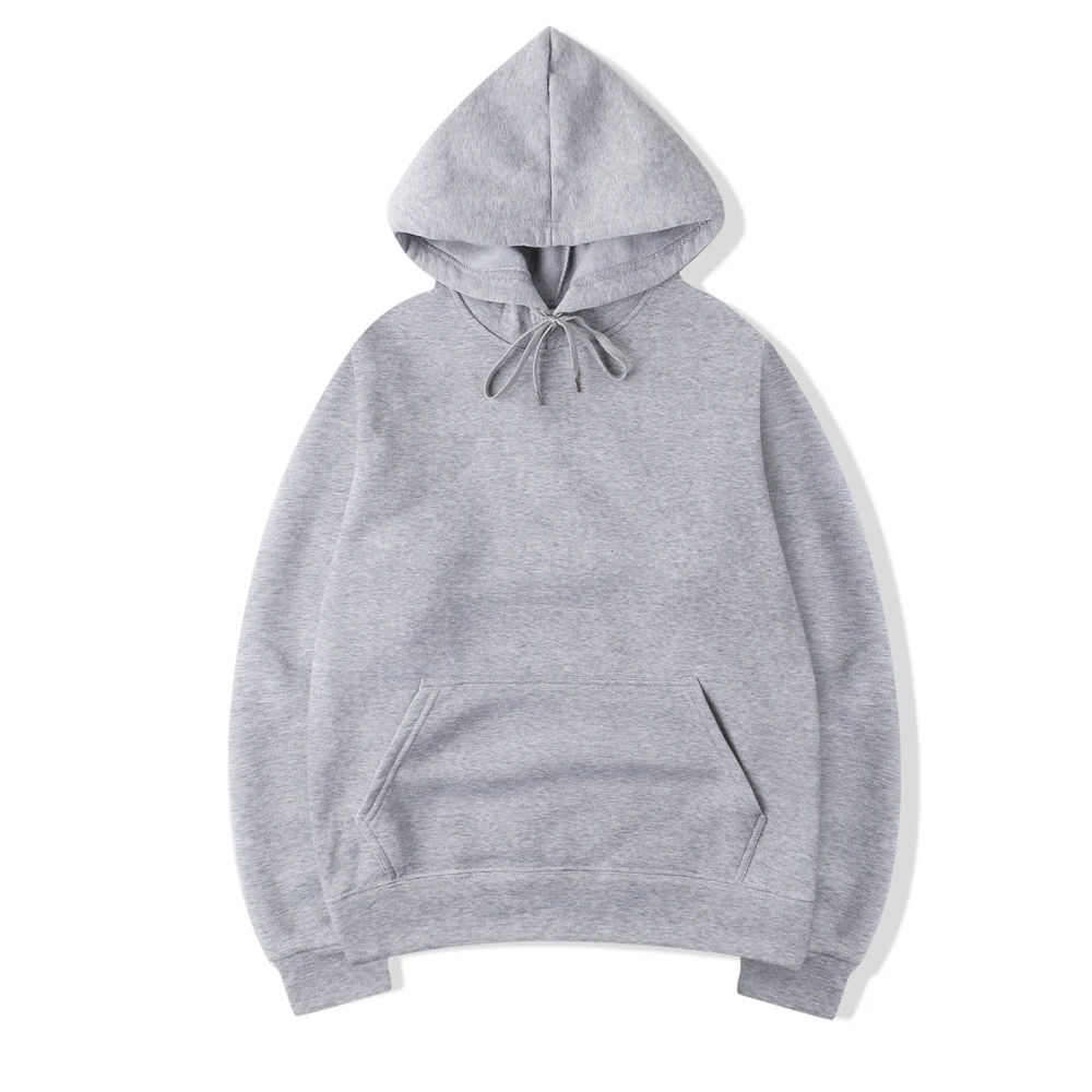 Bluza z kapturem oversize unisex w jednolitym kolorze Szary