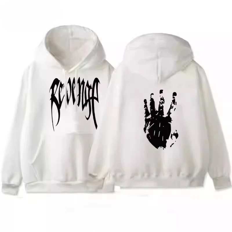 Bluza z kapturem unisex hip-hop - styl streetwear Biały