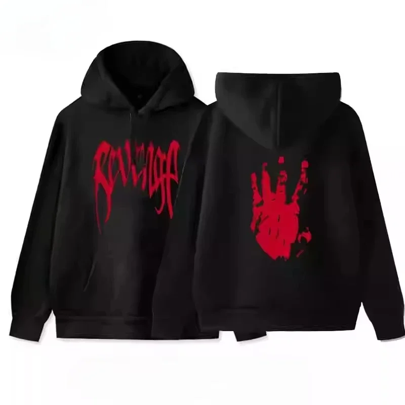 Bluza z kapturem unisex hip-hop - styl streetwear Czarny