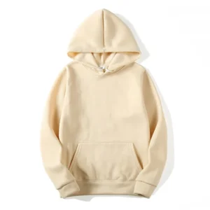 Bluza z kapturem unisex w jednolitym kolorze Khaki
