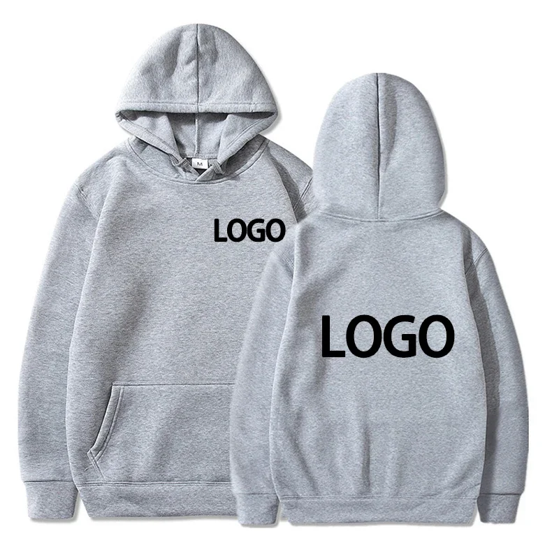 Bluza z kapturem unisex – luźny krój na co dzień Szary