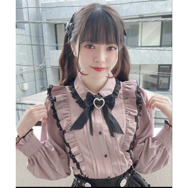 Bluzka kawaii w japońskim stylu Lolita z długim rękawem 1 shirt