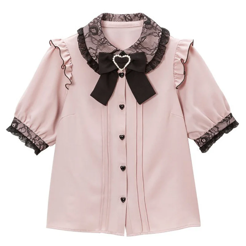 Bluzka kawaii w japońskim stylu Lolita z długim rękawem 10 shirt