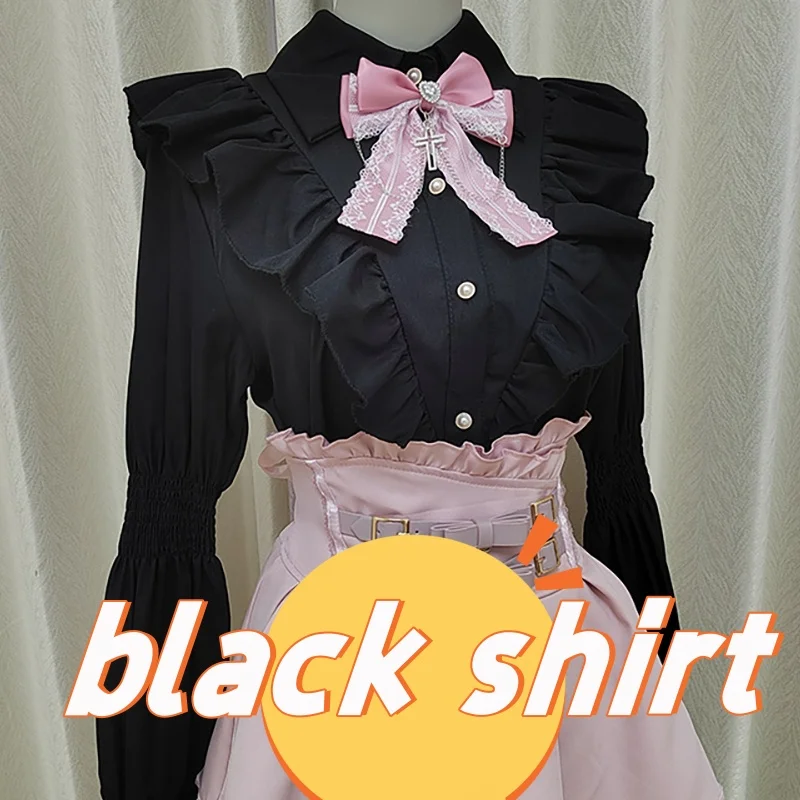 Bluzka kawaii w japońskim stylu Lolita z długim rękawem 13 shirt