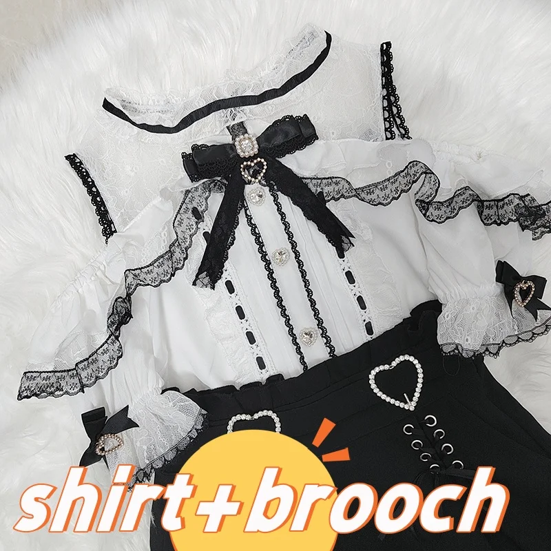 Bluzka kawaii w japońskim stylu Lolita z długim rękawem 14 shirt