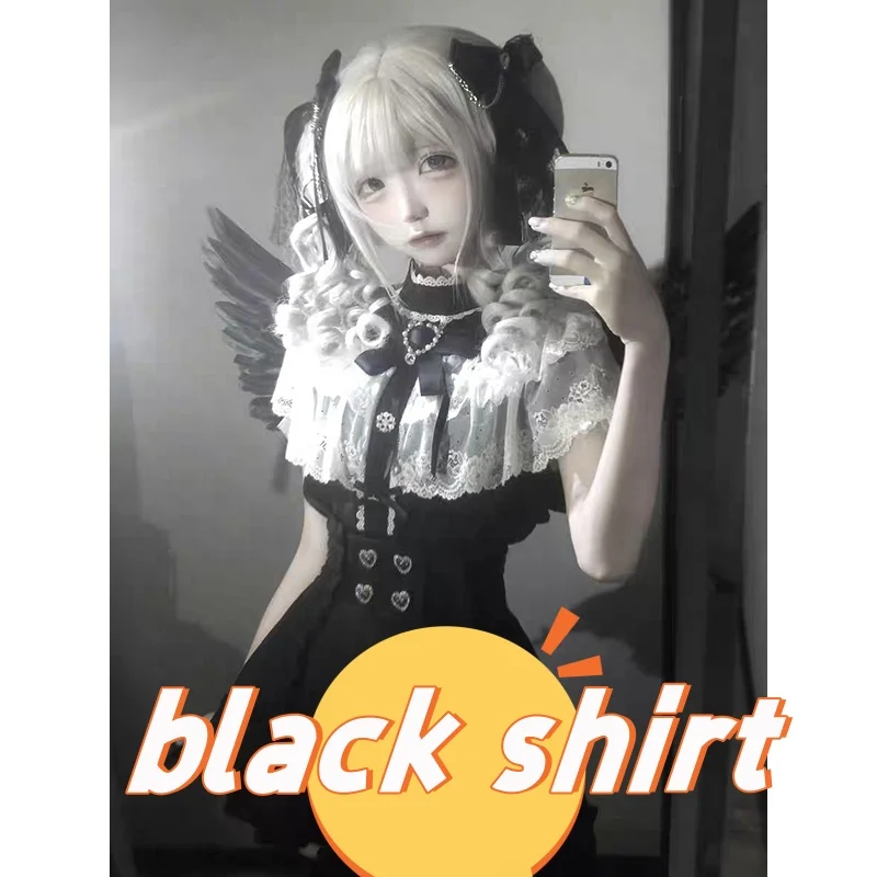 Bluzka kawaii w japońskim stylu Lolita z długim rękawem 15 shirt