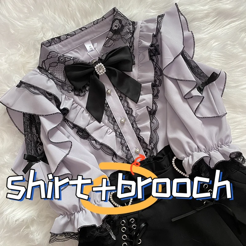 Bluzka kawaii w japońskim stylu Lolita z długim rękawem 16 shirt