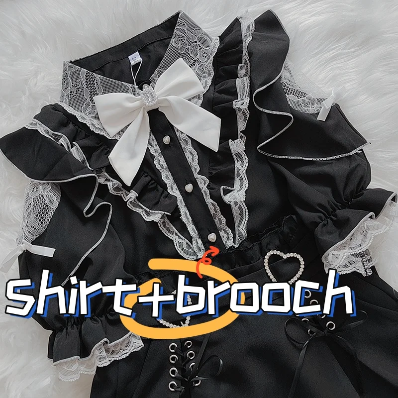 Bluzka kawaii w japońskim stylu Lolita z długim rękawem 3 shirt