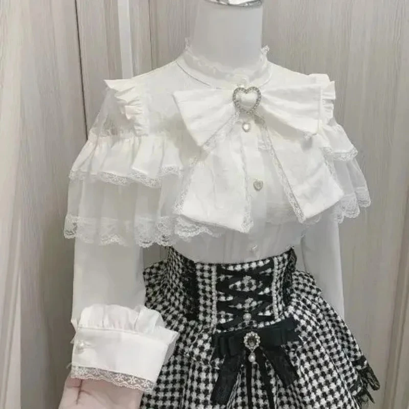 Bluzka Kawaii Lolita słodka damska z krótkim rękawem Mięta