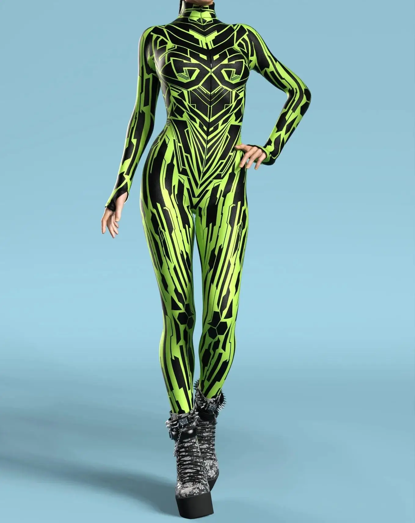 Body damskie z nadrukiem 3D kostium na imprezę Style 4
