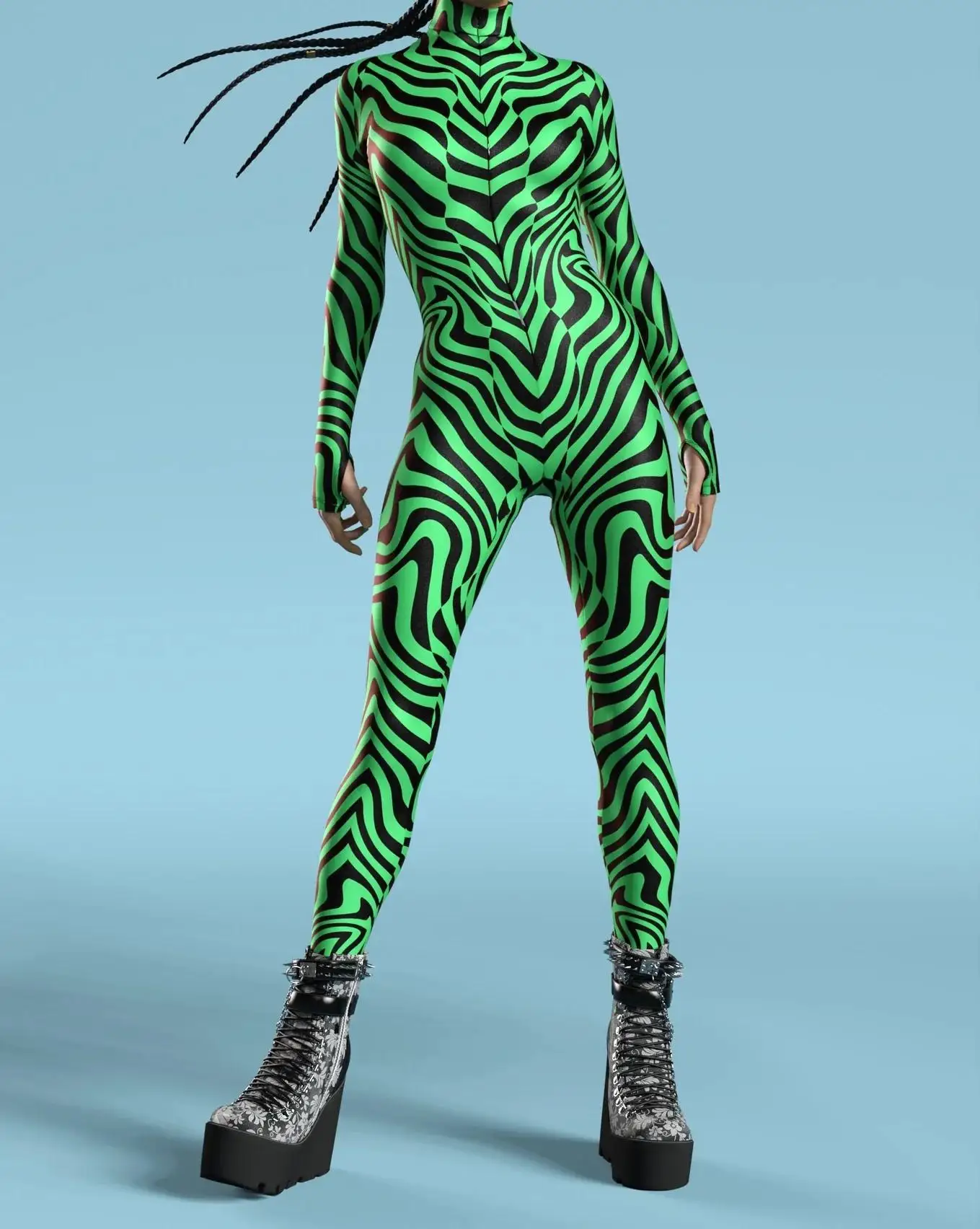 Body damskie z nadrukiem 3D kostium na imprezę Style 6