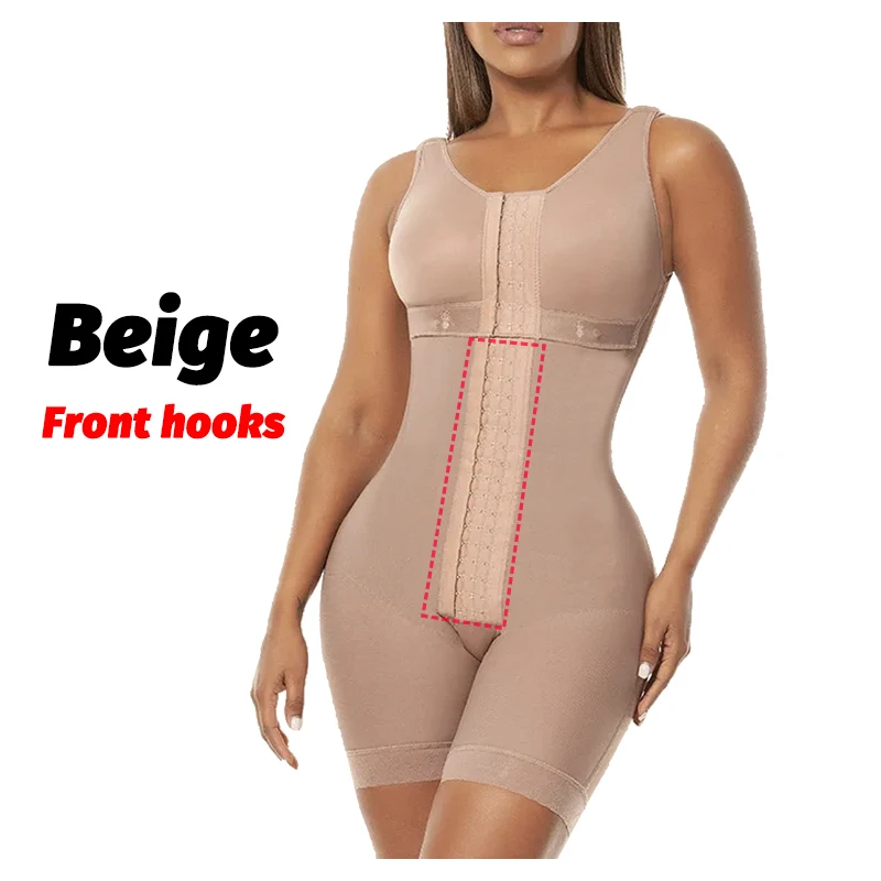 Body modelujące damskie, gorsetowe shapewear Beige(front hook)