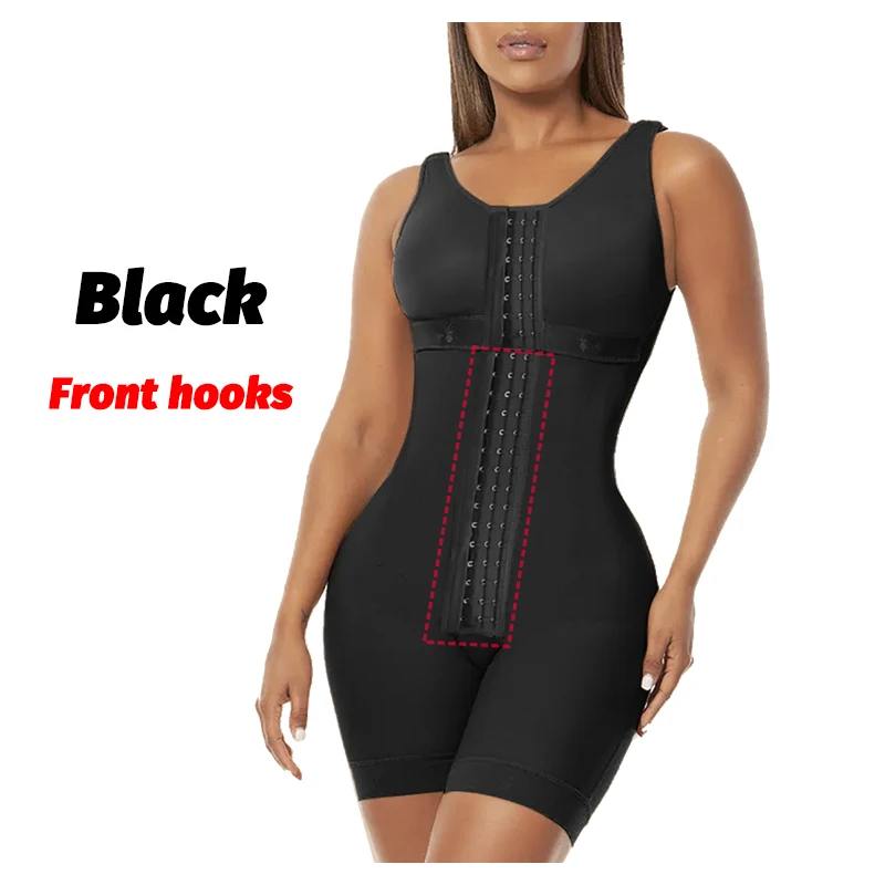 Body modelujące damskie, gorsetowe shapewear Black(front hook)