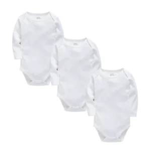 Body niemowlęce bawełniane z długim rękawem 0-24 m zestaw 3hy2048