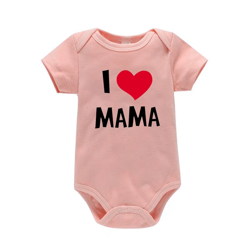 Body niemowlęce I Love Mama & Papa - śmieszne pajacyki dla noworodka Pf0135 f