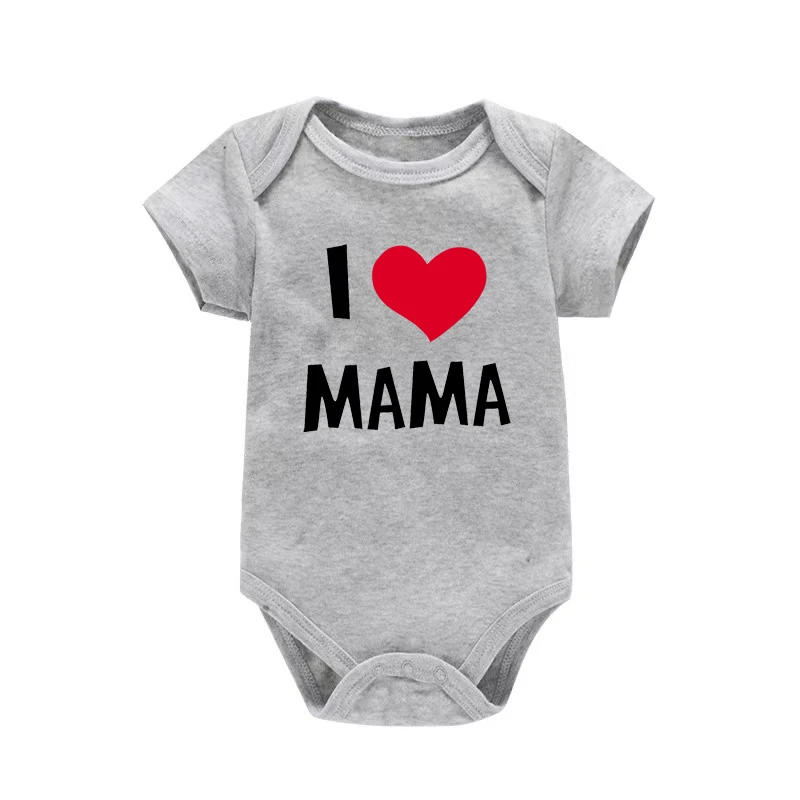 Body niemowlęce I Love Mama & Papa - śmieszne pajacyki dla noworodka Pf0135 h