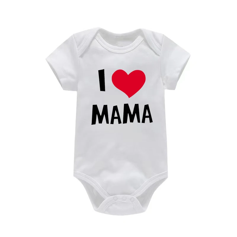Body niemowlęce I Love Mama & Papa - śmieszne pajacyki dla noworodka Pf0135