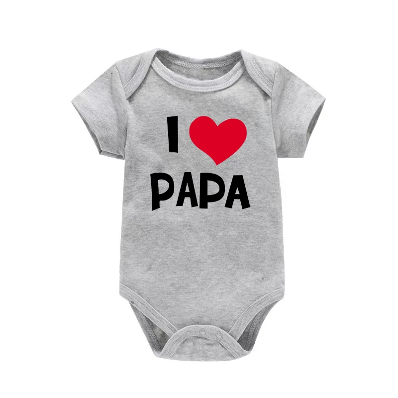 Body niemowlęce I Love Mama & Papa - śmieszne pajacyki dla noworodka Pf0136 h