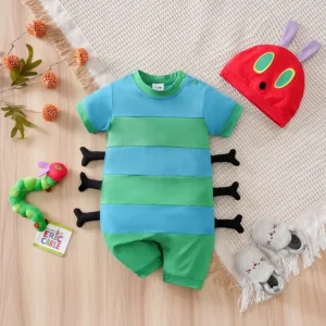 Body niemowlęce kostium gąsienicy 3D Zielony